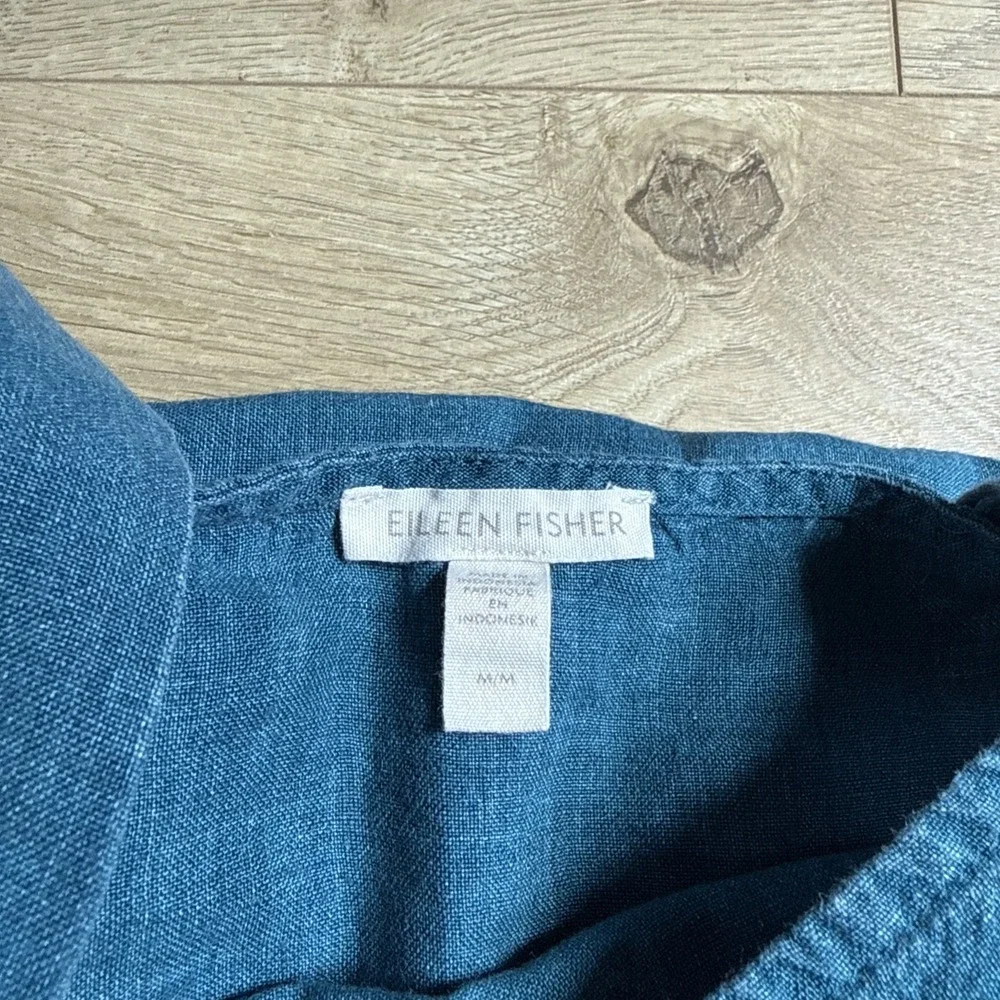 EUC Eileen Fisher Women's Organic Linen Delave Tank Cami in‎ Reef Size M